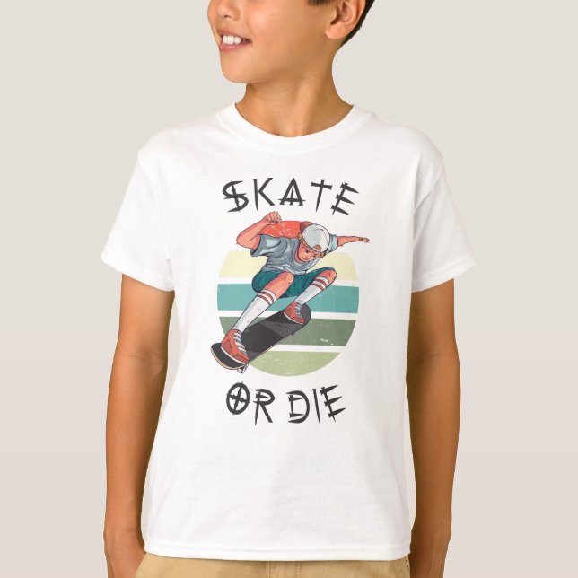 Camiseta Skate o muere Skateboard Boy (Anverso)