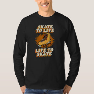 Camiseta Skate Para Vivir En Vivo Para Patinar Cute Retro R