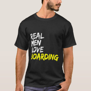 Camiseta Skate Park Real Men Love Boarding Skateboard Snowb