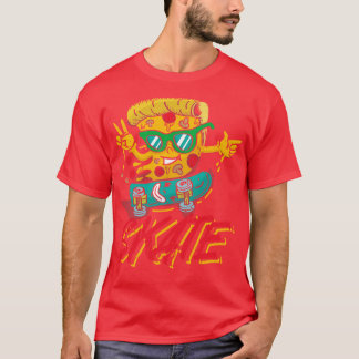 Camiseta Skate Pizza delicioso pan plano italiano