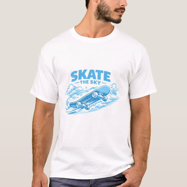 Camiseta Skate The Sky – Blue Drift (Anverso)