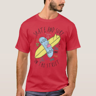 Camiseta Skate Y Surf En La CalleBoardBodyboardingSurfe