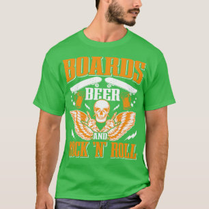 Camiseta Skateboar De Concierto De Cerveza Rock Y Roll