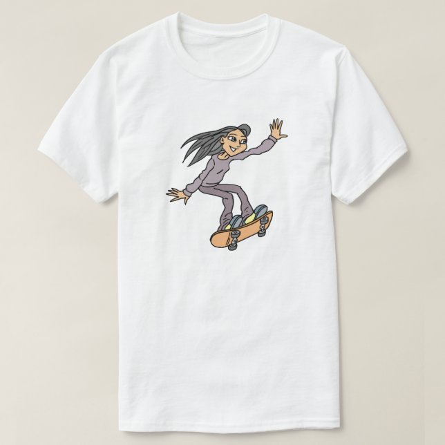 Camiseta Skateboard Chica Skateboarding Skateboard Fun Skat (Diseño del anverso)