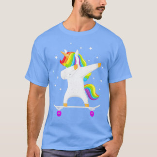 Camiseta Skateboard Colorful Unicorn en regalo de skateboar