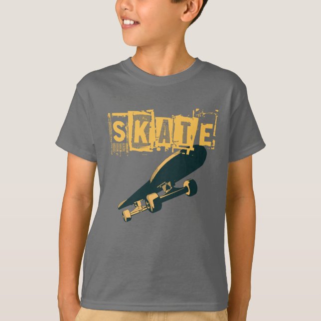 Camiseta Skateboard con Skate Text (Anverso)