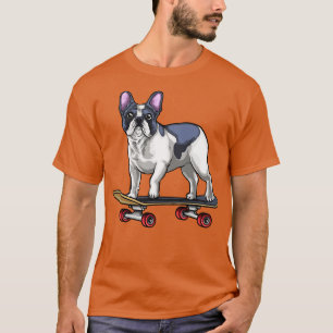 Camiseta Skateboard de Bulldog francés
