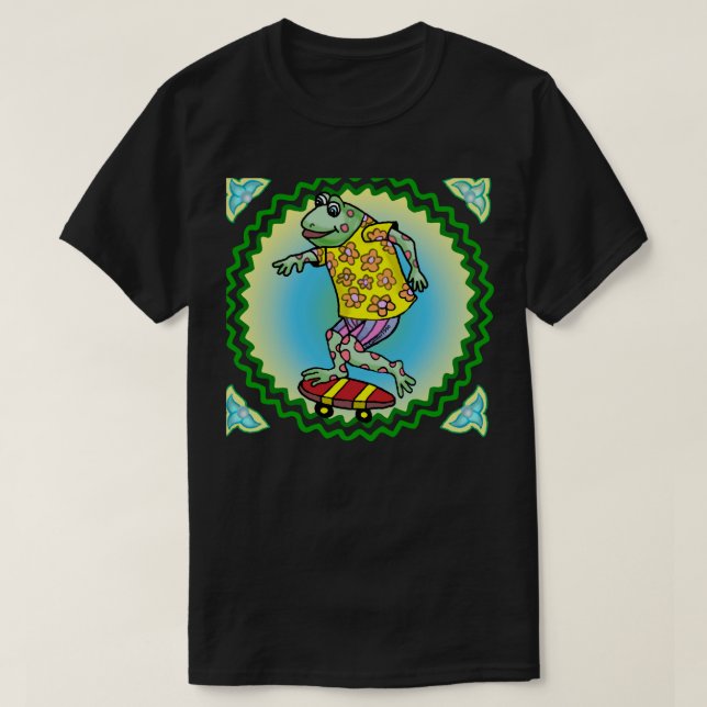Camiseta Skateboard de rana (Diseño del anverso)