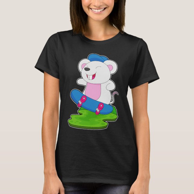 Camiseta Skateboard del ratón (Anverso)