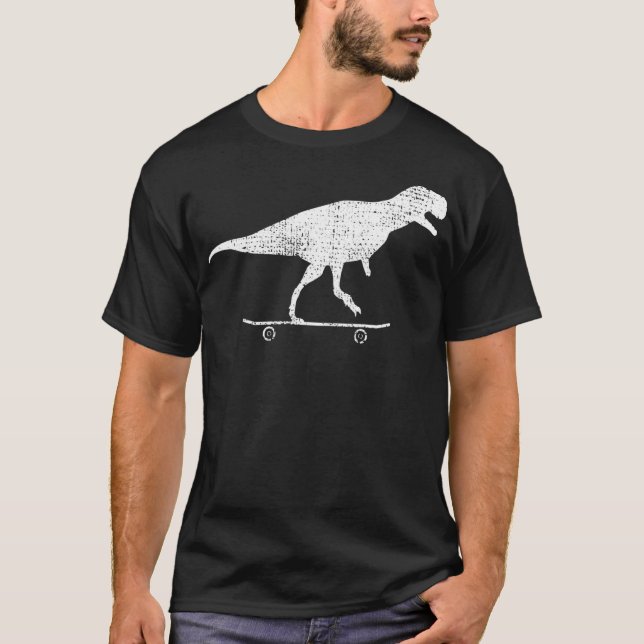 Camiseta Skateboard Dino Gift Vintage (Anverso)