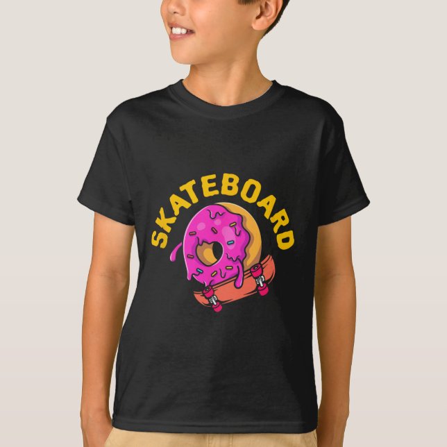 Camiseta Skateboard Donut Skater Longboard Freestyle Halfpi (Anverso)