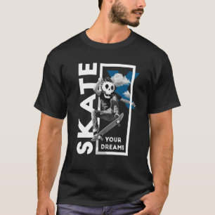 Camiseta Skateboard Drill Park Road Halfpipe Skull