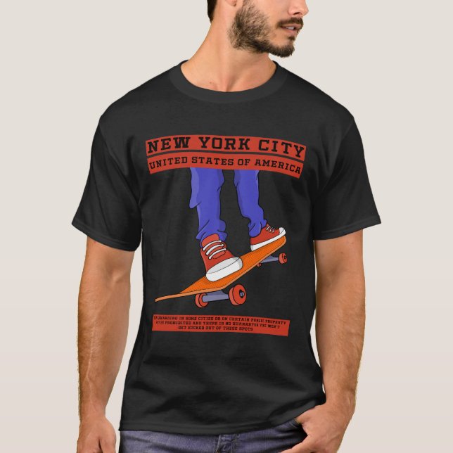 Camiseta Skateboard Guay de Nueva York (Anverso)