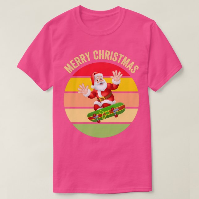 Camiseta Skateboard Guay Santa Riding (Diseño del anverso)