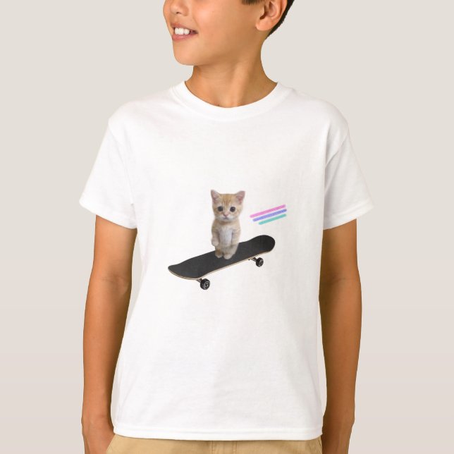 Camiseta Skateboard Kitten T-Shirt (Anverso)