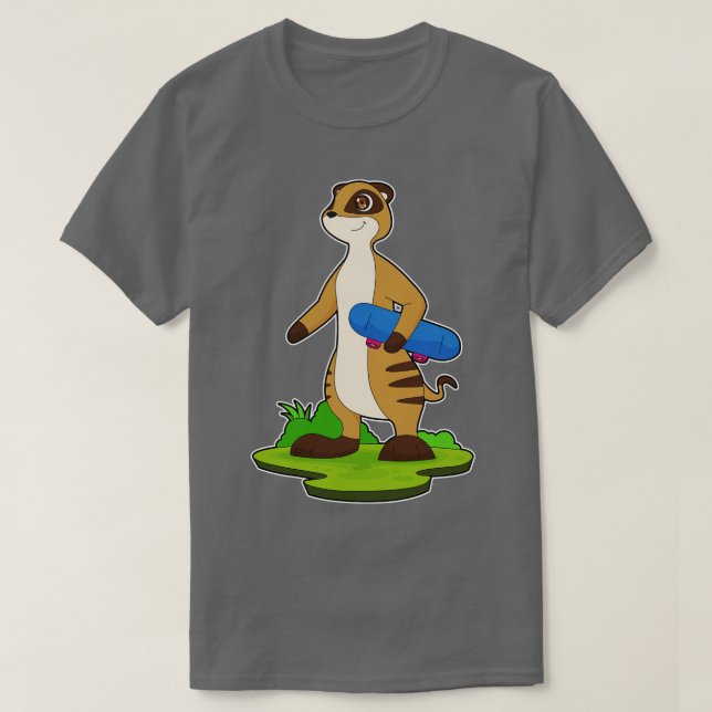 Camiseta Skateboard Meerkat (Diseño del anverso)