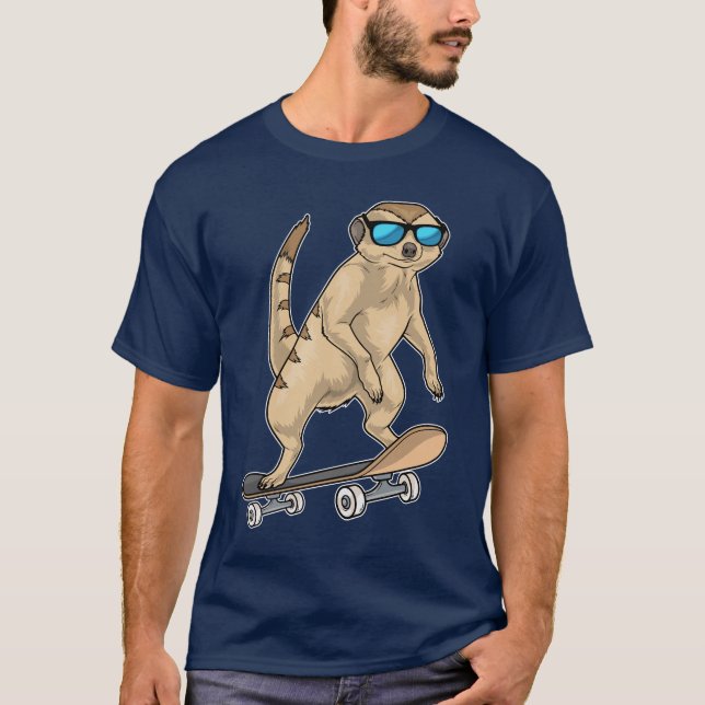Camiseta Skateboard Meerkat (Anverso)