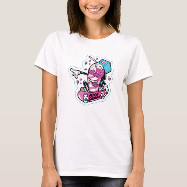 Camiseta Skateboard Milk Shake (Anverso)