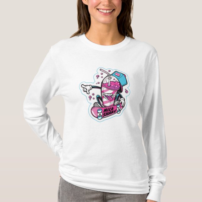 Camiseta Skateboard Milk Shake (Anverso)
