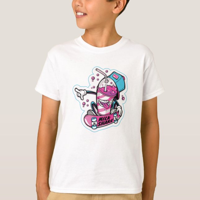 Camiseta Skateboard Milk Shake (Anverso)