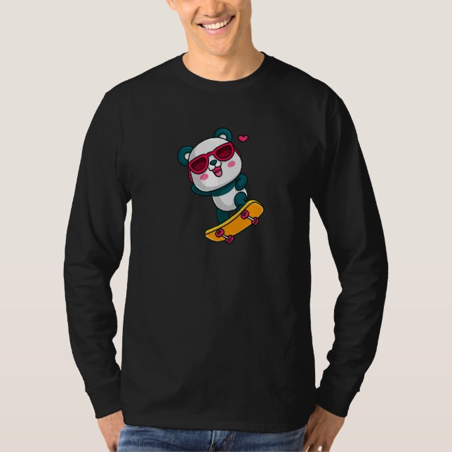 Camiseta Skateboard Panda Bear Guay Panda Skateboard Ska (Anverso)