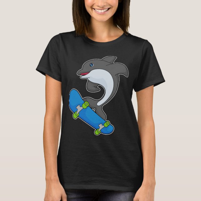 Camiseta Skateboard para delfines (Anverso)