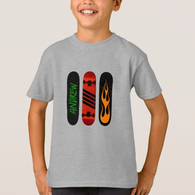 Camiseta Skateboard personalizado (Anverso)