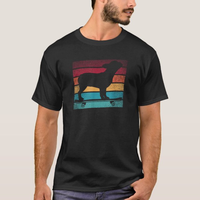 Camiseta Skateboard Retro de Bulldog francés (Anverso)