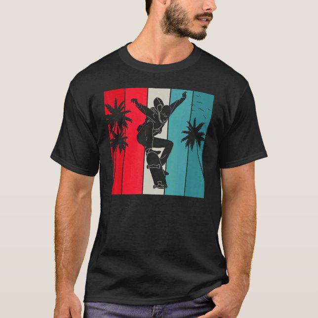 Camiseta Skateboard Retro Vintage con problemas (Anverso)
