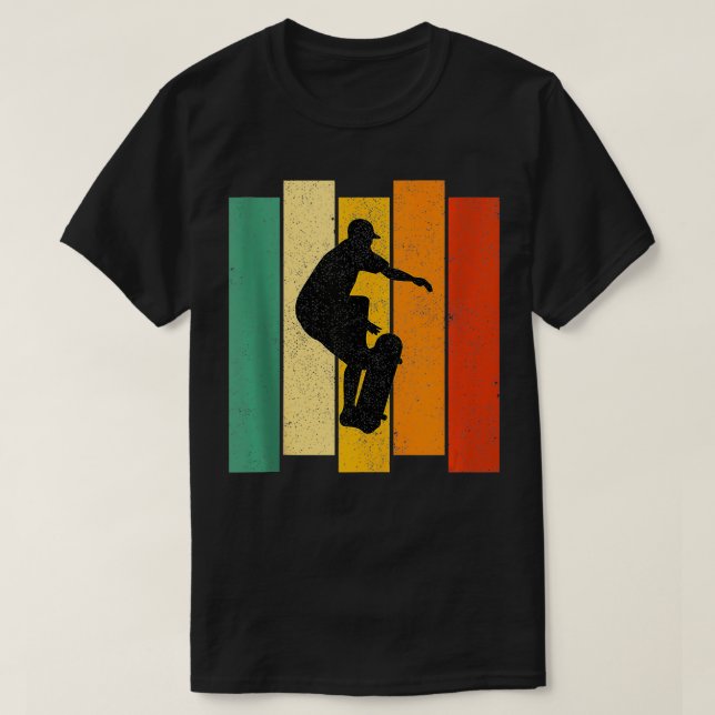 Camiseta Skateboard Retro Vintage para Skateboard (Diseño del anverso)