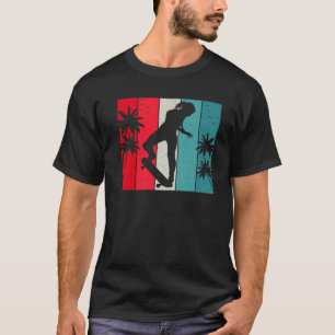 Camiseta Skateboard Retro Vintage Skateboarding Chica