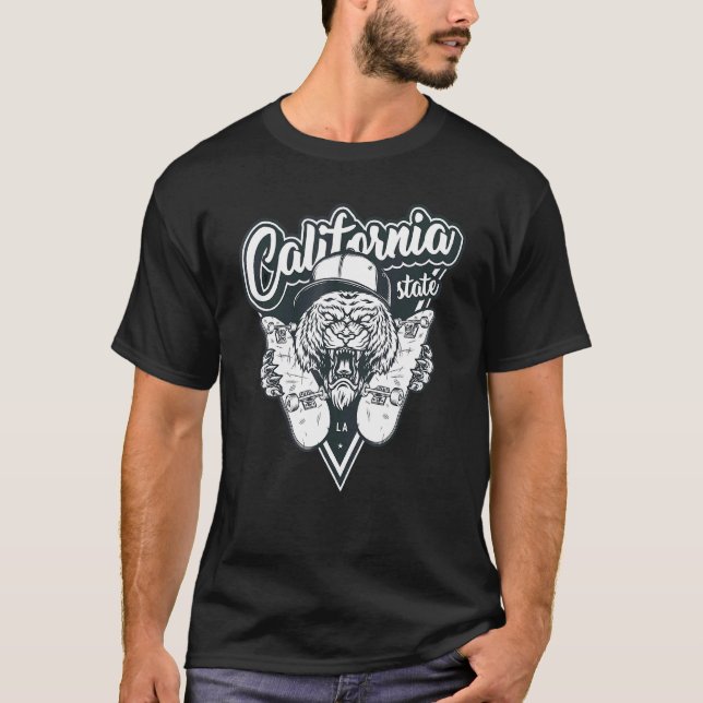Camiseta Skateboard Santa Cruz California Palm Tree Street (Anverso)