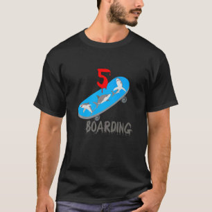 Camiseta Skateboard Shark Skateboard 5Skateborder Birthd