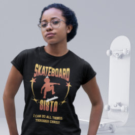 Camiseta SKATEBOARD SISTA Afro Skateboarding Nombre persona