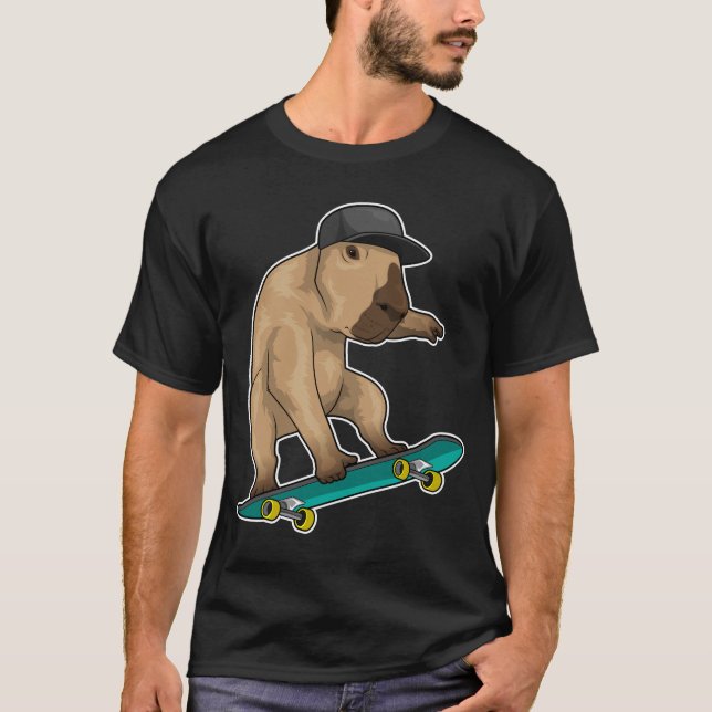 Camiseta Skateboard Skateboard Deportes Capybara (Anverso)