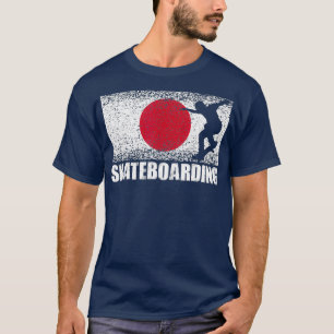 Camiseta Skateboard Sport Japan Flag Japanese