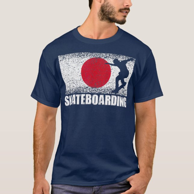 Camiseta Skateboard Sport Japan Flag Japanese (Anverso)