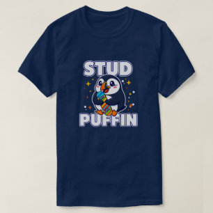 Camiseta Skateboard Stud Puffin Lindo Pájaro Divertido 