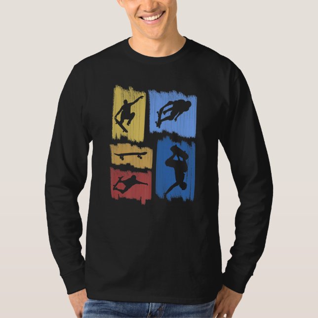 Camiseta Skateboard Stunts Variation Skater (Anverso)