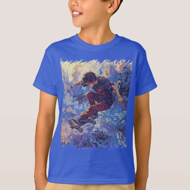 Camiseta Skateboard Surfing - Skateboarder Design (Anverso)