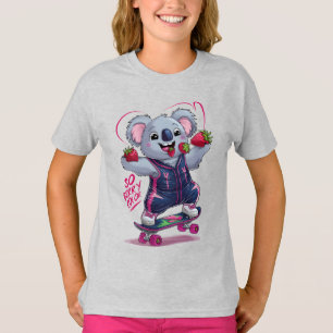 Camiseta skateboard tan berry cool koala