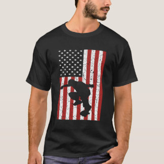 Camiseta Skateboard Us Flag Skater Regalos Skate Boarding P