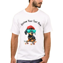Skateboard y Cute Dachshund Dog personalizables