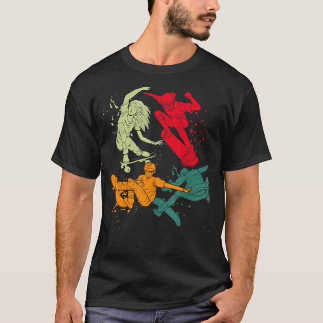 Camiseta Skateboarder Retro Skateboarder Skateboard (Anverso)