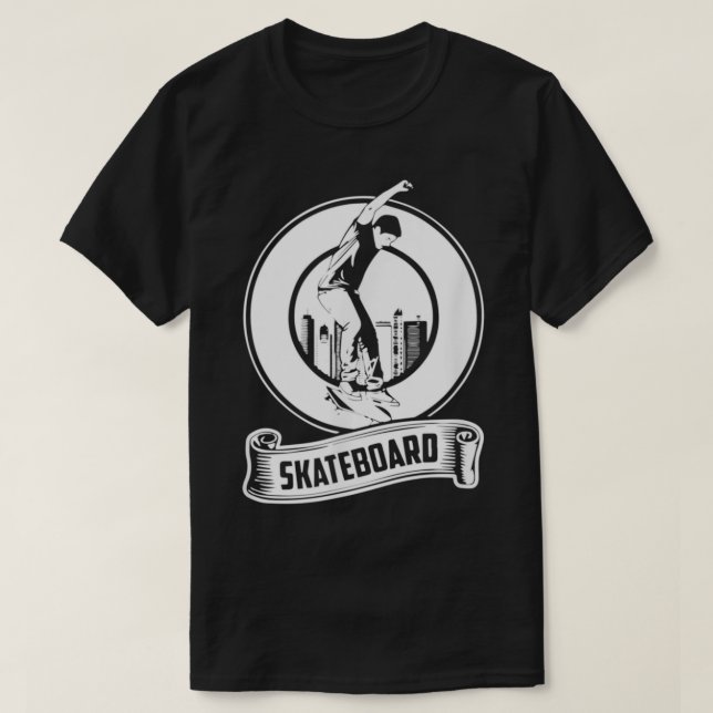 Camiseta Skateboarder Retro Vintage (Diseño del anverso)