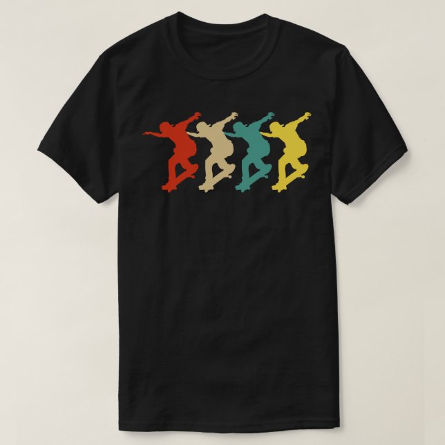 Camiseta Skateboarder Retro Vintage (Diseño del anverso)