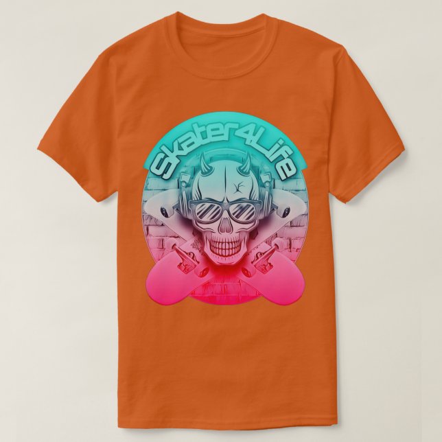 Camiseta Skateboarding 123 (Diseño del anverso)
