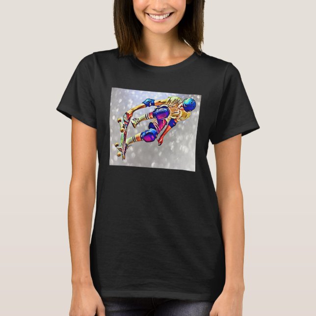 Camiseta Skateboarding Air Trick A Skateboarder Illustrated (Anverso)
