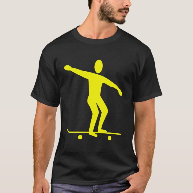 Camiseta Skateboarding - Amarilla (Anverso)