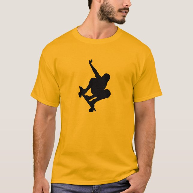 Camiseta Skateboarding amarillo-naranja (Anverso)